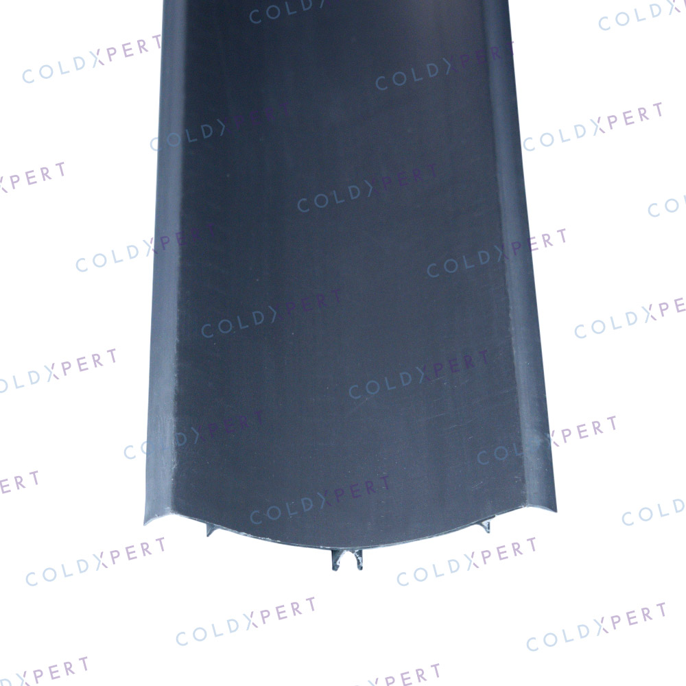 Curva sanitaria grande en PVC con labios flexibles - RAL 9006 L=4000