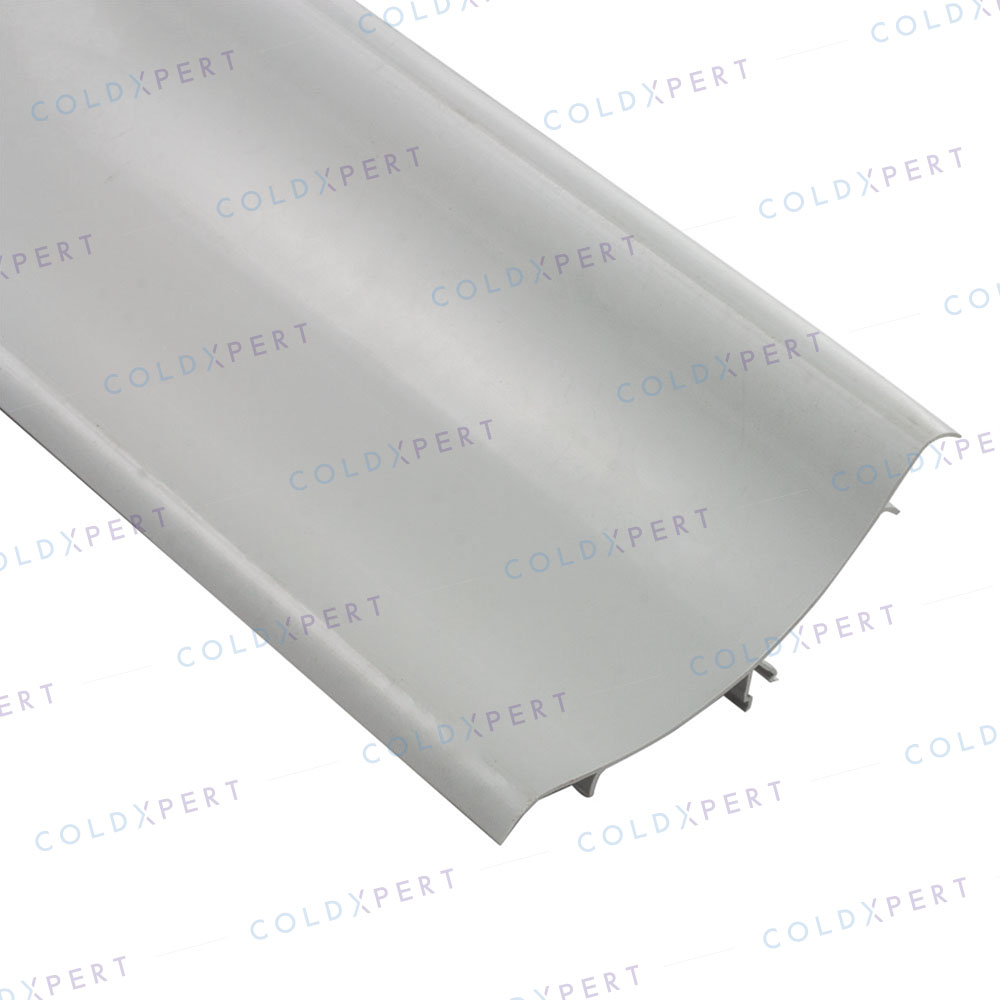 Curva sanitaria grande en PVC con labios flexibles - RAL 9010 L=4000