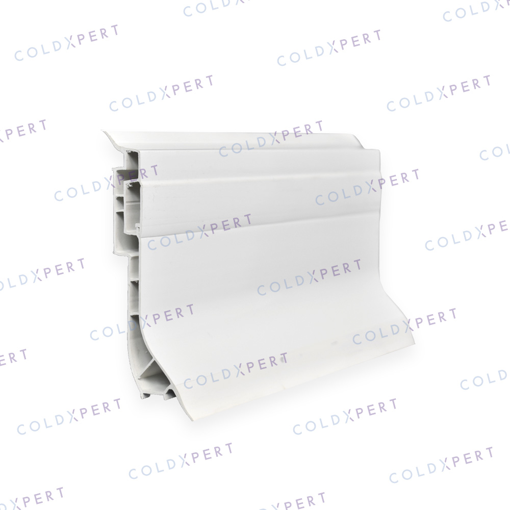 Zoclo sanitario en PVC doble pared con labios flexibles - RAL 9002