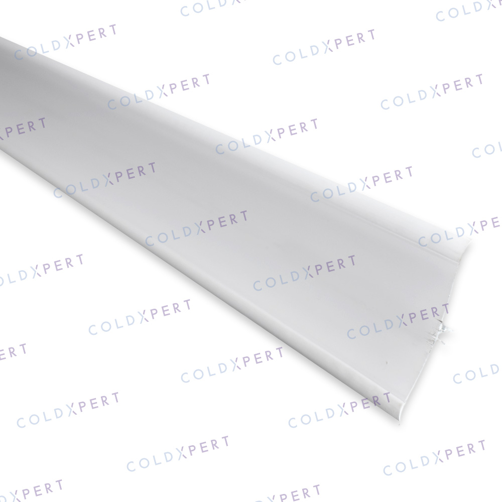 Curva sanitaria mediana en PVC con labios flexibles - RAL 9002