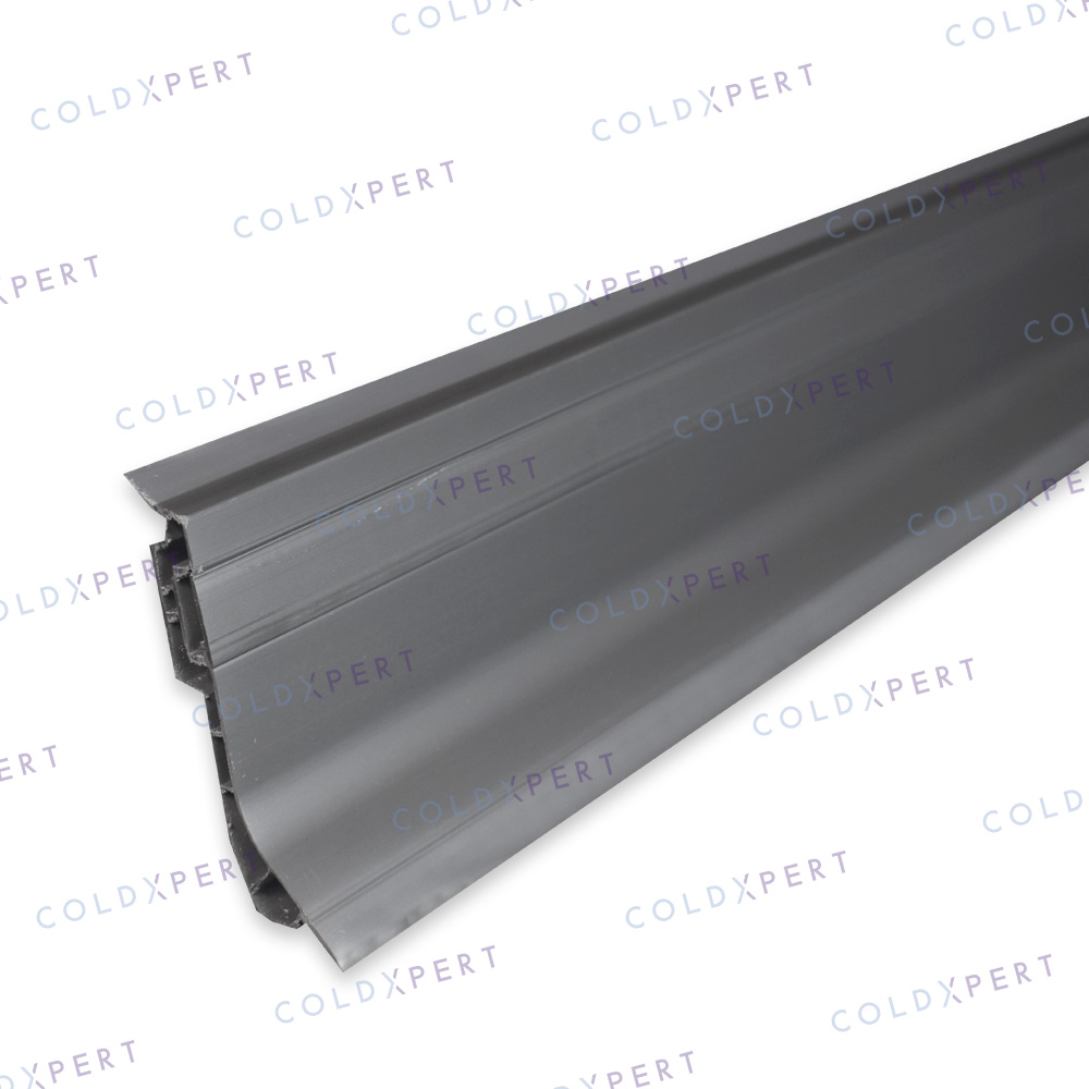 Zoclo sanitario en PVC una pared con labios flexibles - RAL 9005