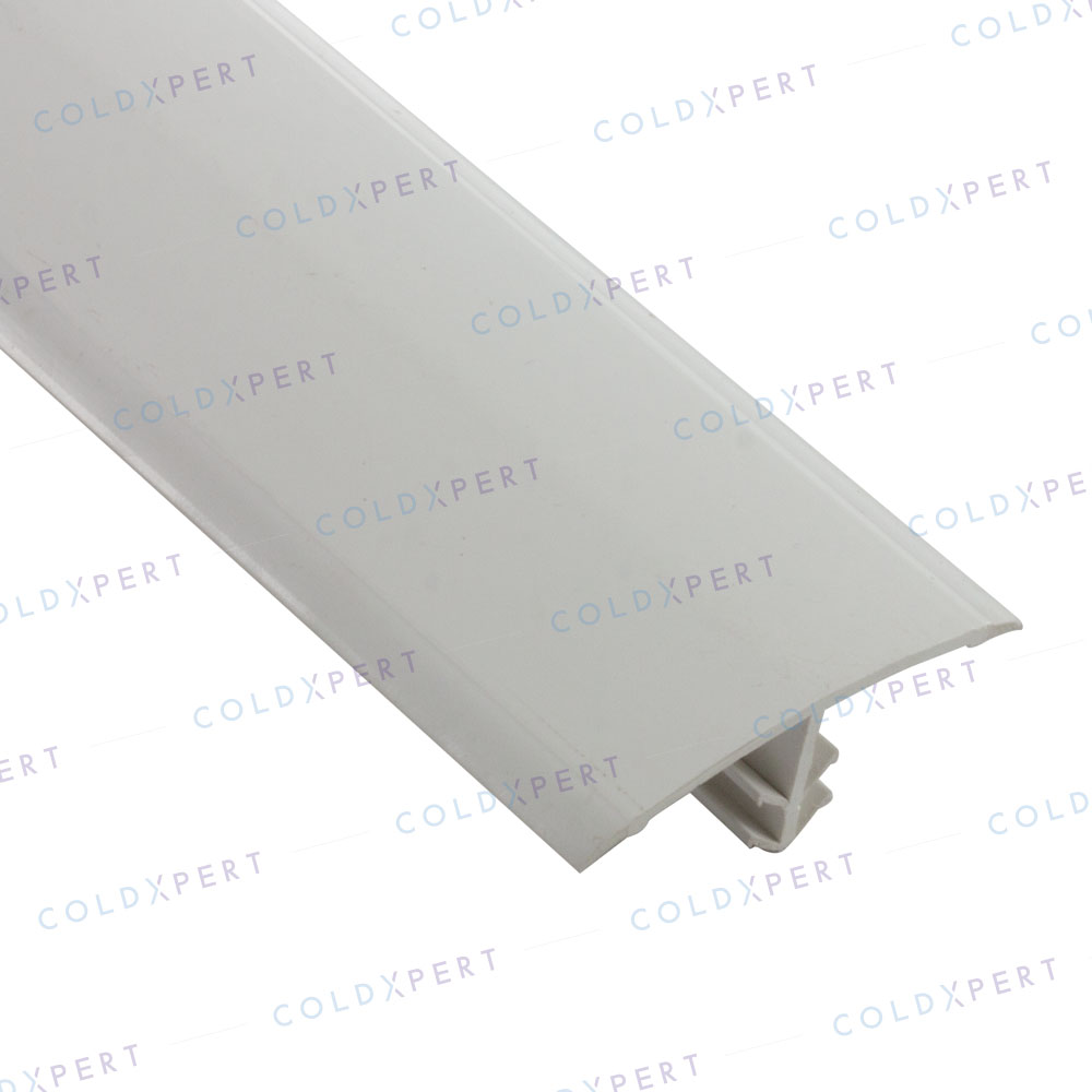 Perfil T PVC Cach‚-cache 50/18 mm con labios flexibles  blanco neutro L=4000