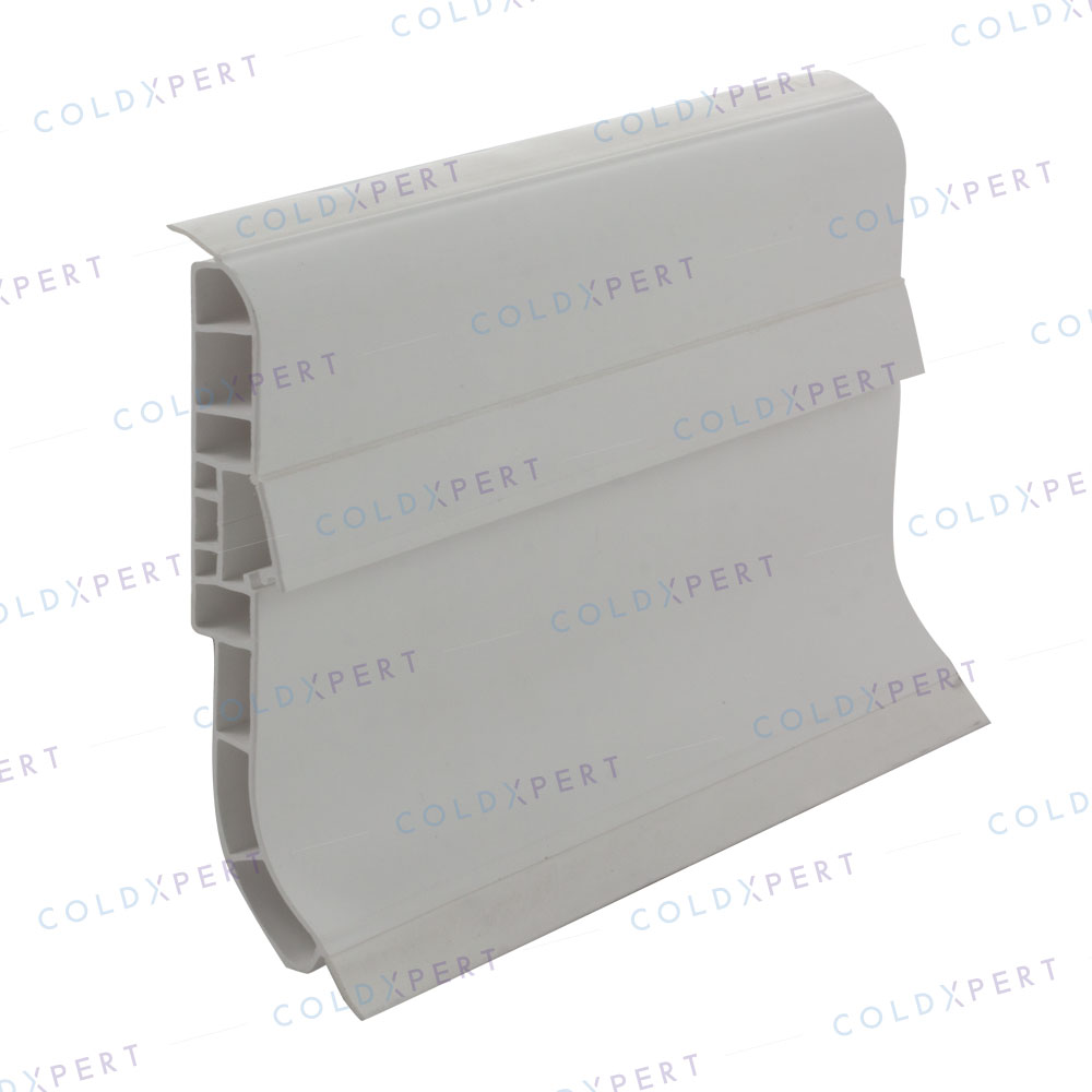 Zoclo sanitario en PVC ligero con labios flexibles L=3000mm - RAL 9010